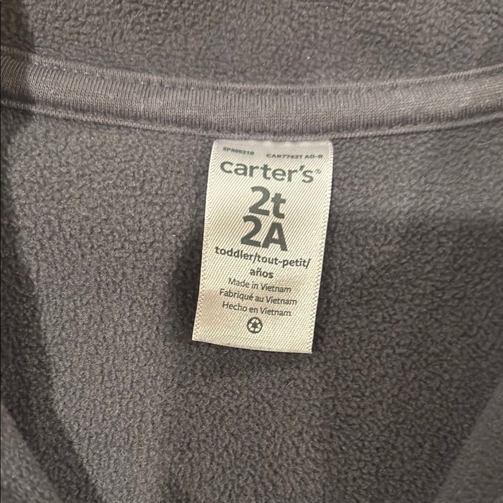 Carter's Blue Zip Up Sweater Plush Sherpa Fleece - Picture 2 of 3